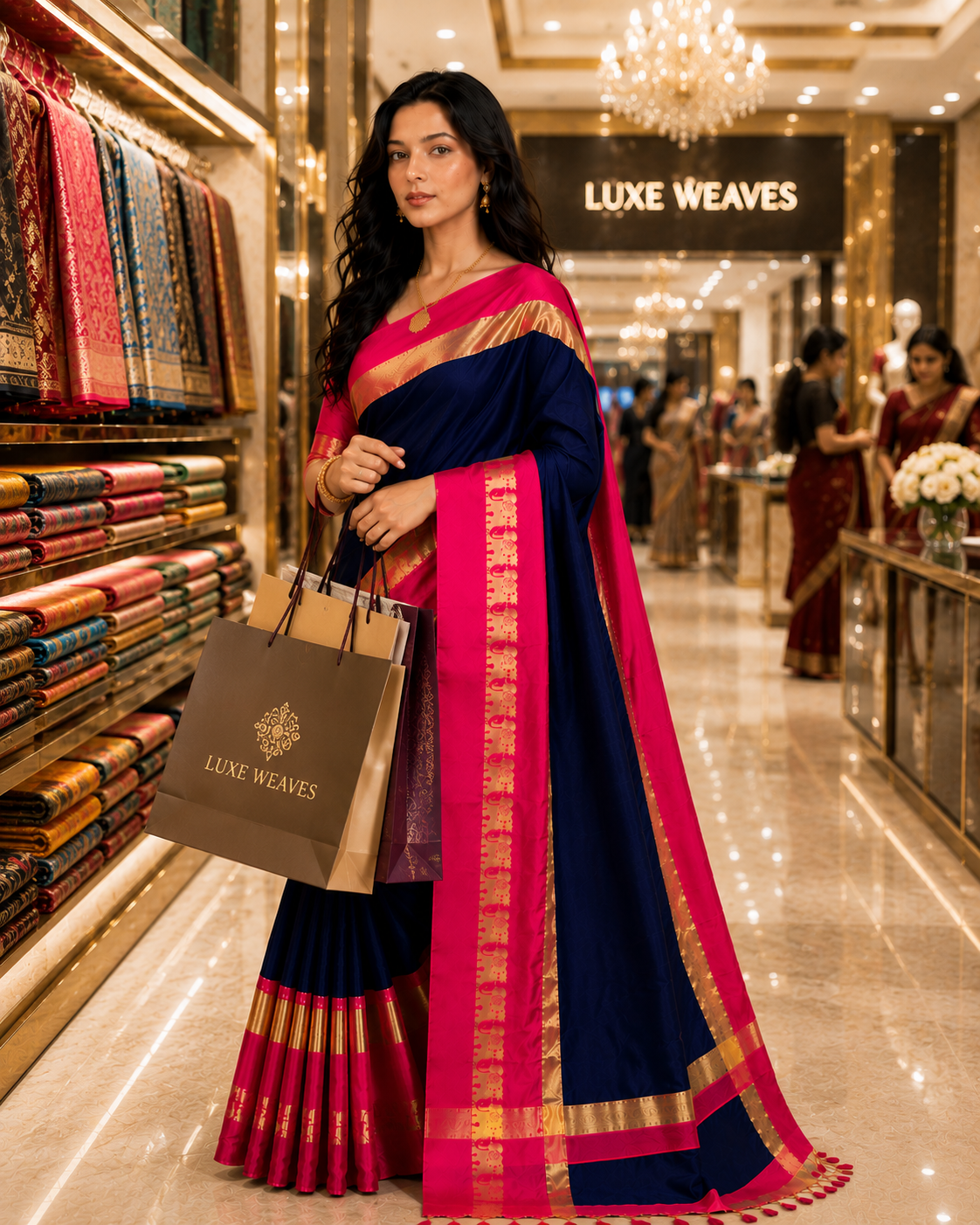 Premium Cotton Silk Gadhwal Elephant Saree