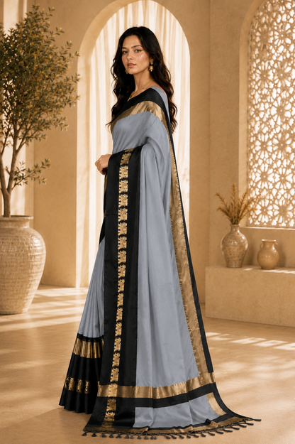 Premium Cotton Silk Gadhwal Elephant Saree